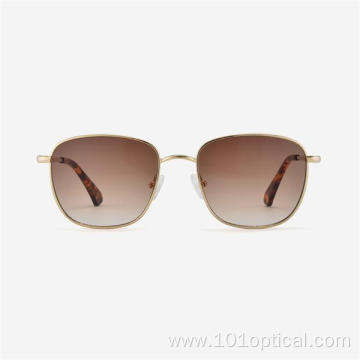 Square Full Rim Metal Women and Men Sunglasses